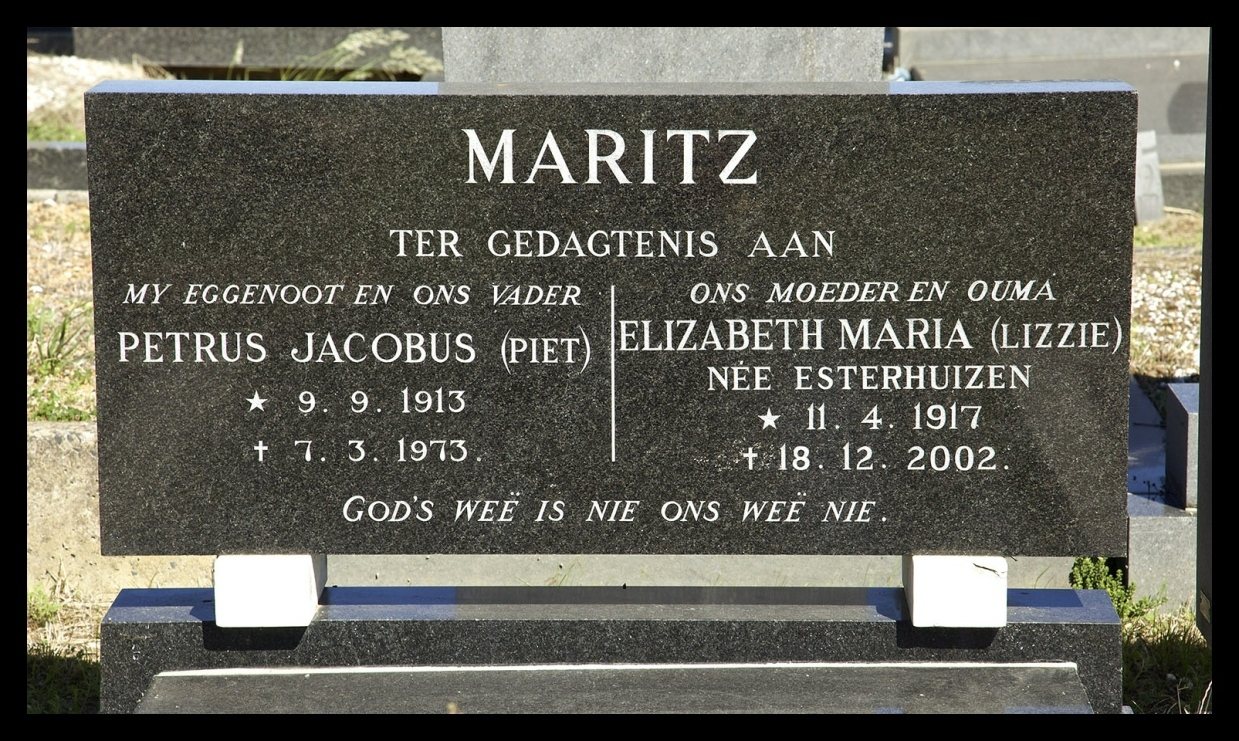 Completed memorial example EA 14
