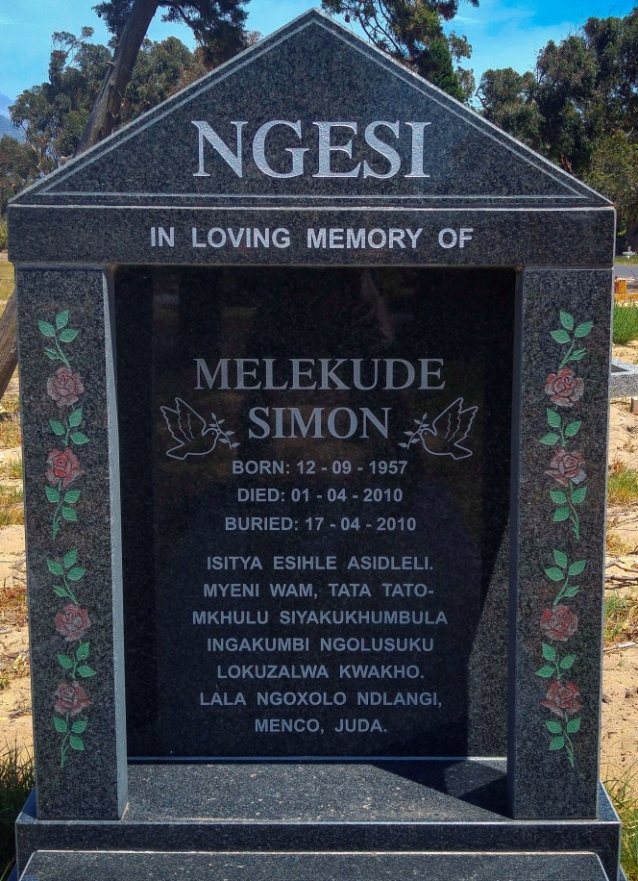 Completed memorial example EA 19