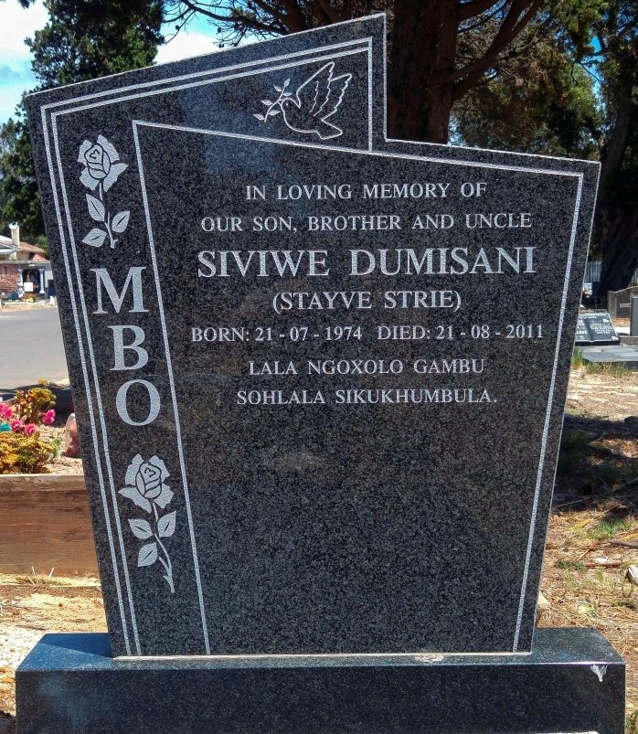 Completed memorial example EA 26